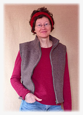 Taillierte Damen-Walkweste Taillierte Damen-Walkweste