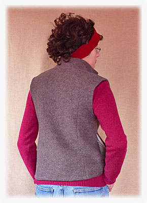 Taillierte Damen-Walkweste Taillierte Damen-Walkweste