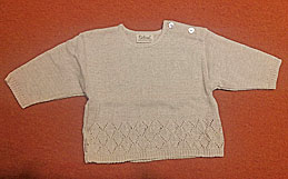BW/Leinen Baby-Pullover
