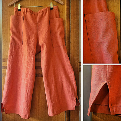  7/8 Sommerhose aus Leinen/Ramie 