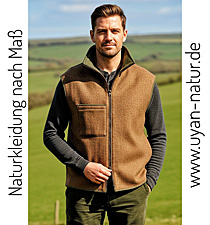  Video Weste aus Schurwollwirkloden und Shetlandtuch 