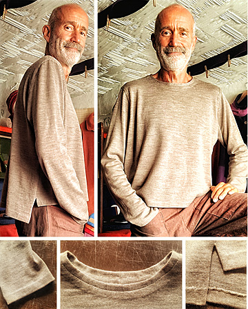  Pullover aus leichtem Wolljersey 